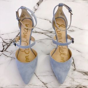 Sam Edelman blue suede heels